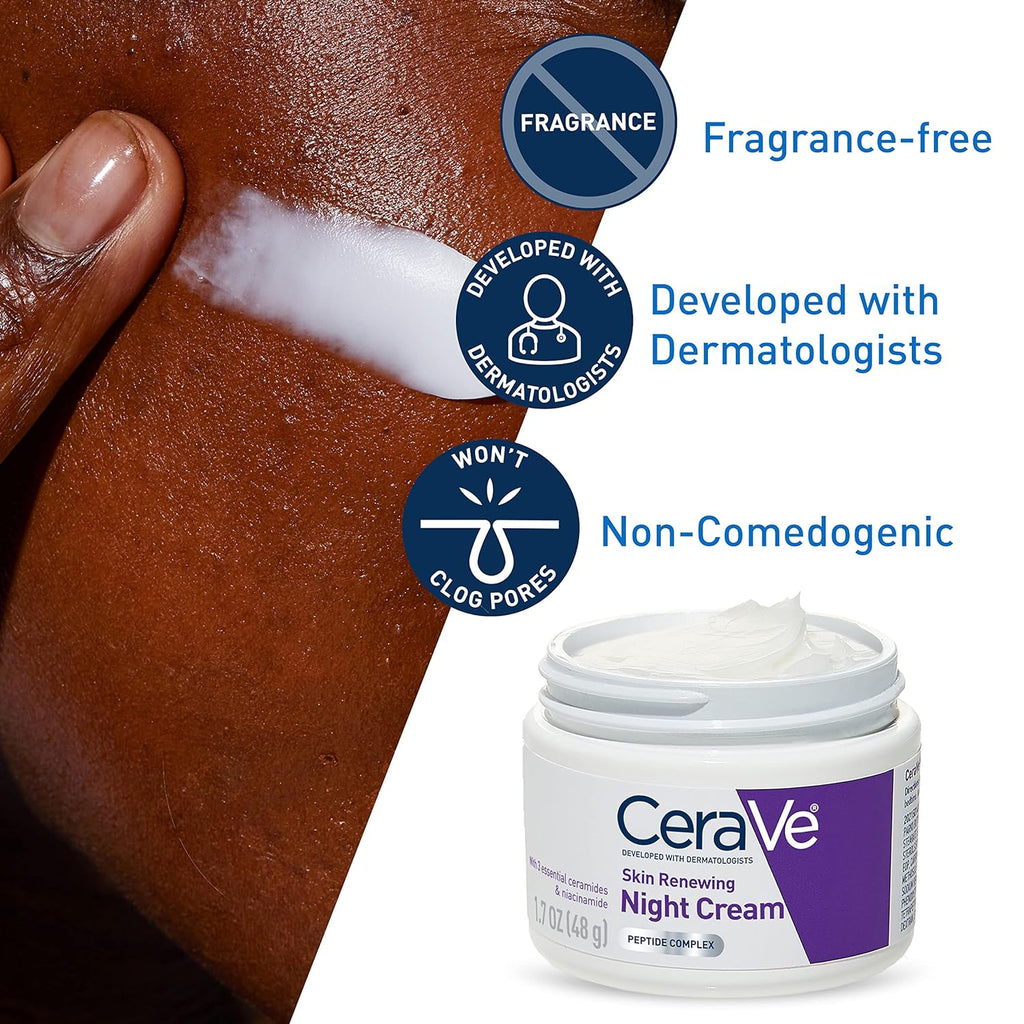 CeraVe Skin Renewing Night Cream | Hydrating &amp; Anti-Aging Moisturizer
