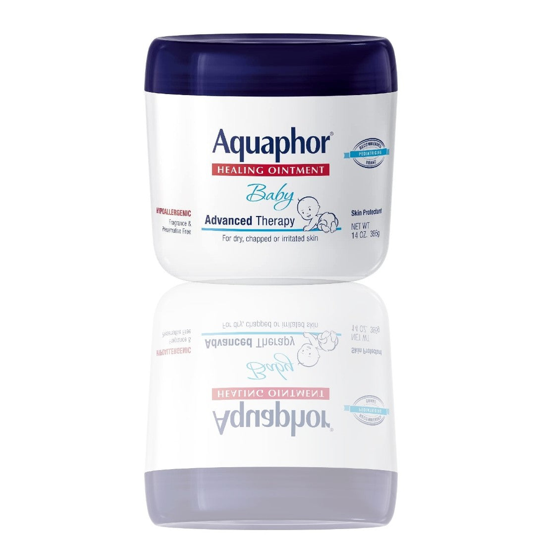 Aquaphor Baby Healing Ointment - Advanced Therapy Skin Protectant for Diaper Rash, Dry Skin, and Irritated Baby Skin, 14 Oz Jar