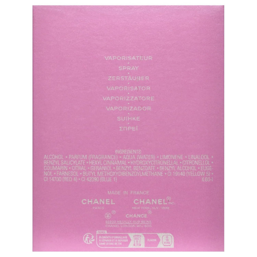Chanel Chance Eau De Parfum Spray 1.7 oz / 50ml – Elegant Floral Women’s Perfume, Long-Lasting Luxury Fragrance