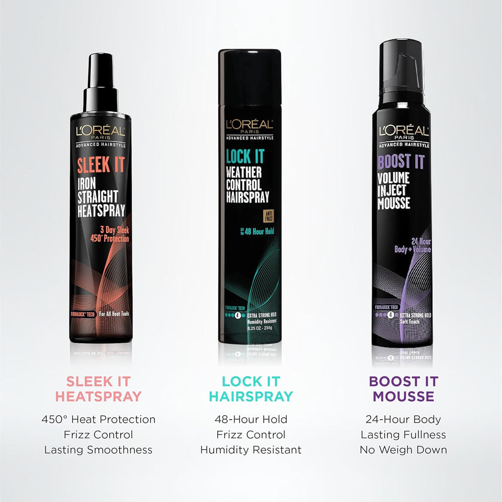 L'Oréal Paris Advanced Hairstyle LOCK IT Weather Control Hairspray,