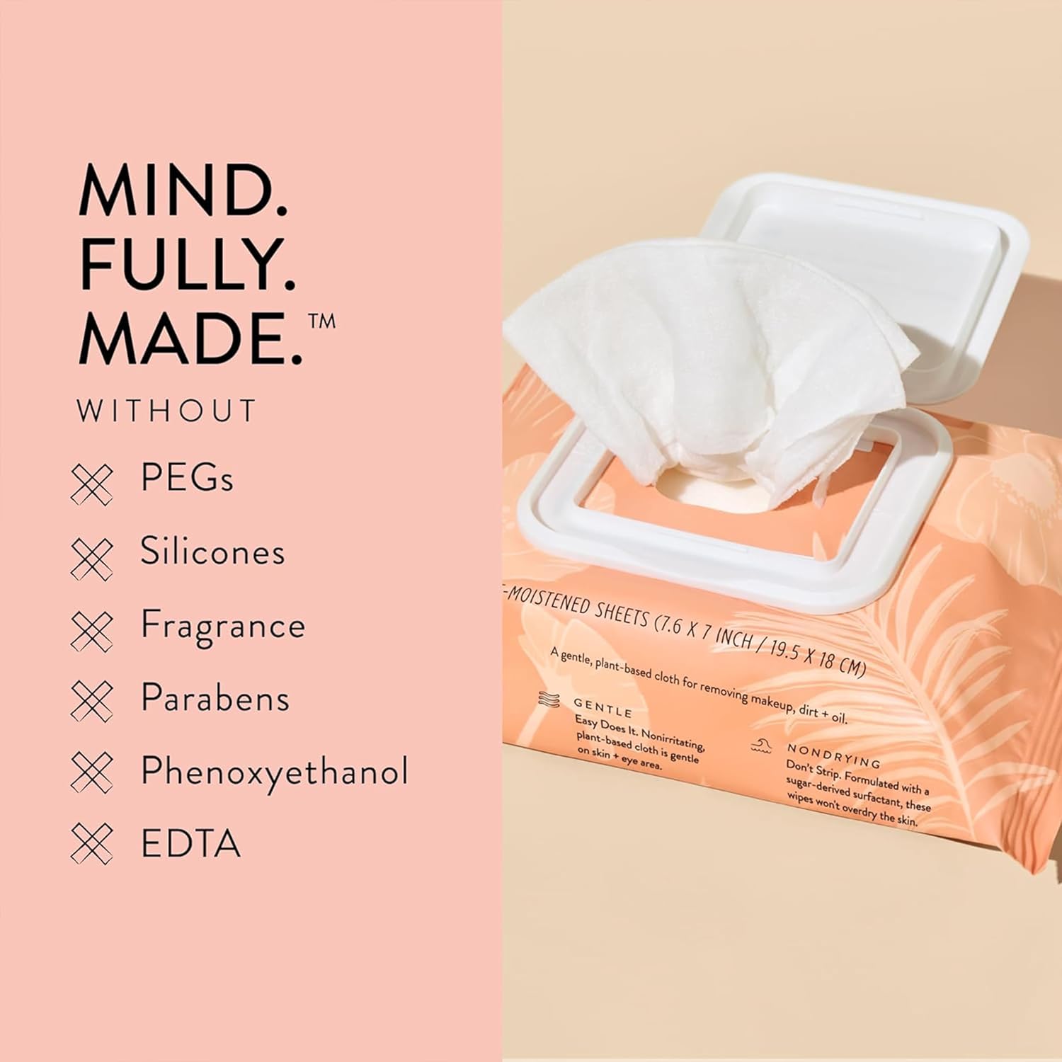 Honest Beauty Fragrance-Free Cleansing Makeup Remover Wipes - 90 Count