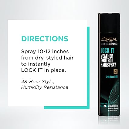 L'Oréal Paris Advanced Hairstyle LOCK IT Weather Control Hairspray,