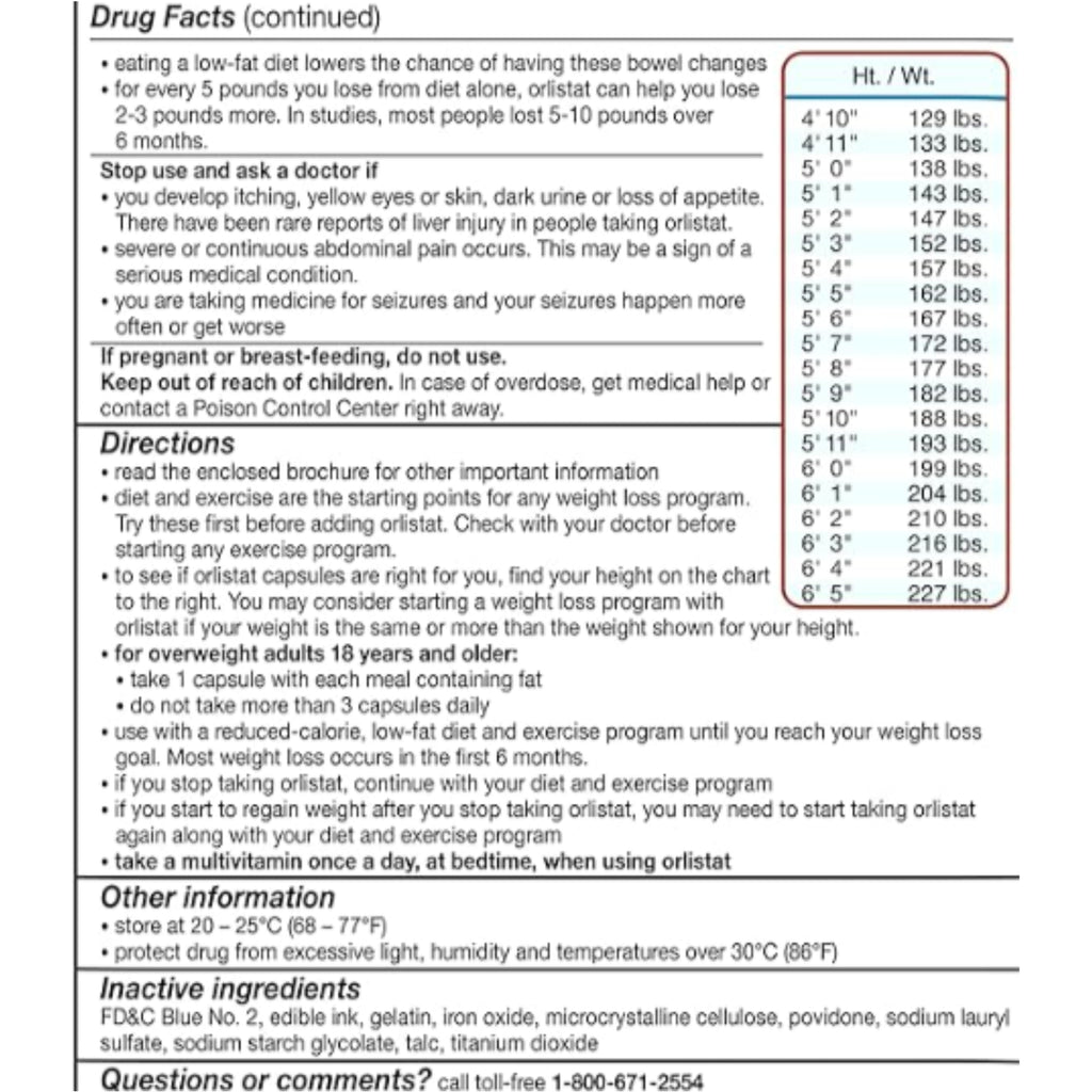 alli Diet Weight Loss Supplement Pills – Orlistat 60mg Capsules, FDA-Approved Fat Blocker, 170 Count