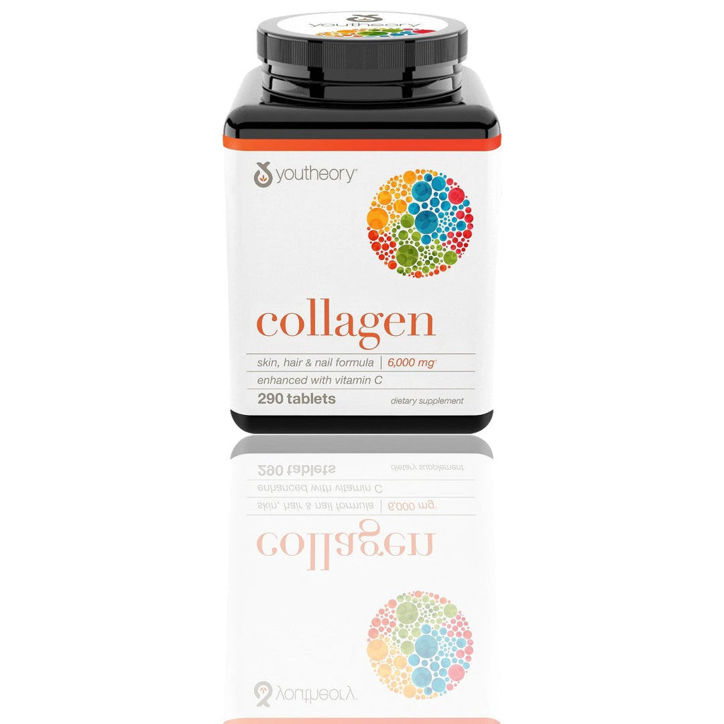 Youtheory Advanced Collagen Supplement – 6,000 mg Collagen with Vitamin C, Supports Hair, Skin, & Nails – 290 Tablets